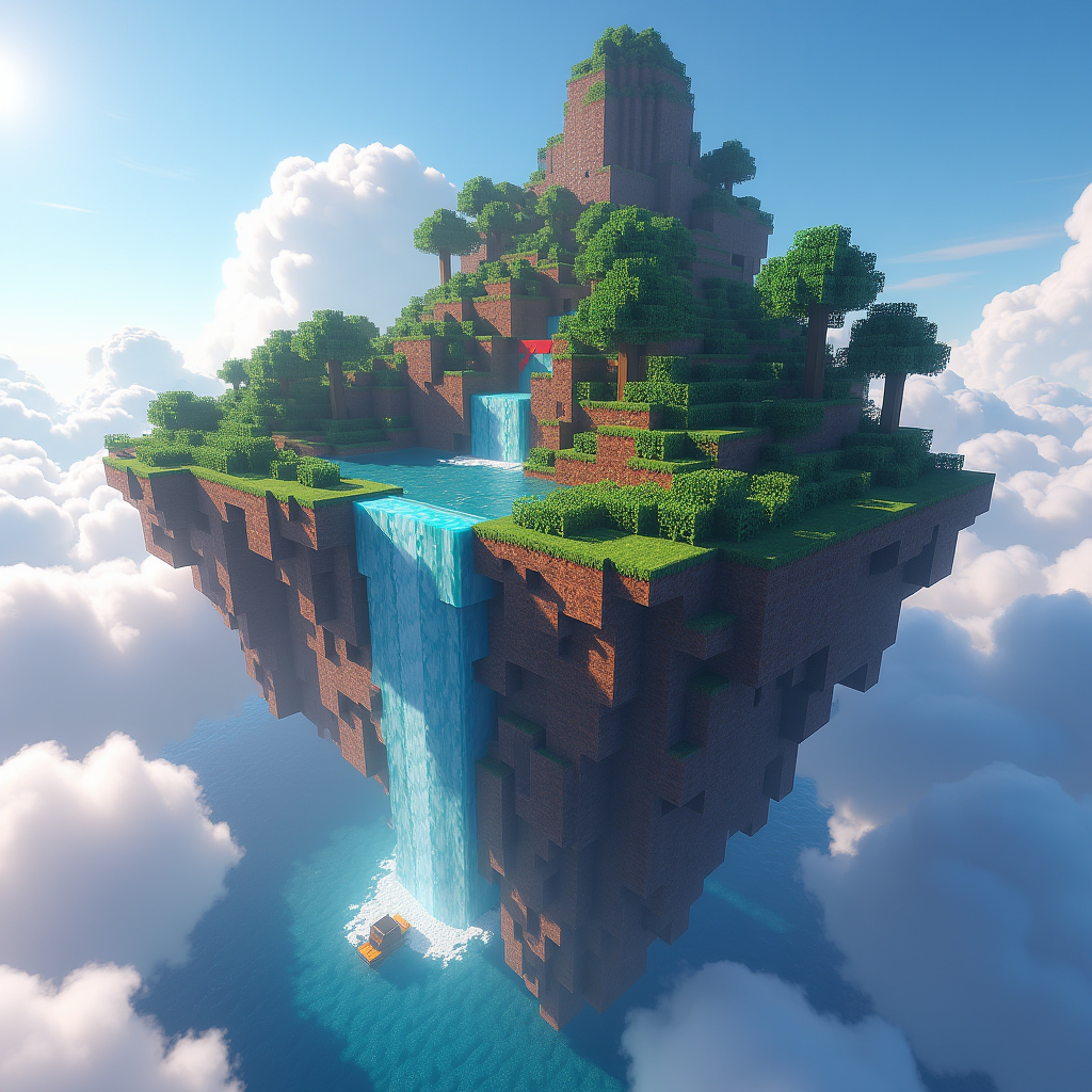 floating island in minecraft