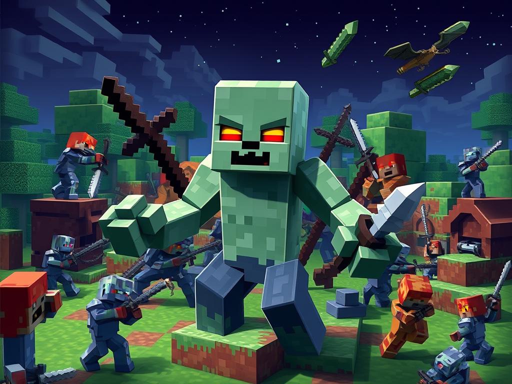 Minecraft Zombie Combat Tactics